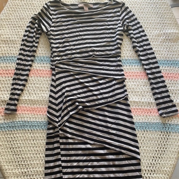 Forever 21 Striped Contemporary Dress (BLK&GRY) - Picture 1 of 4